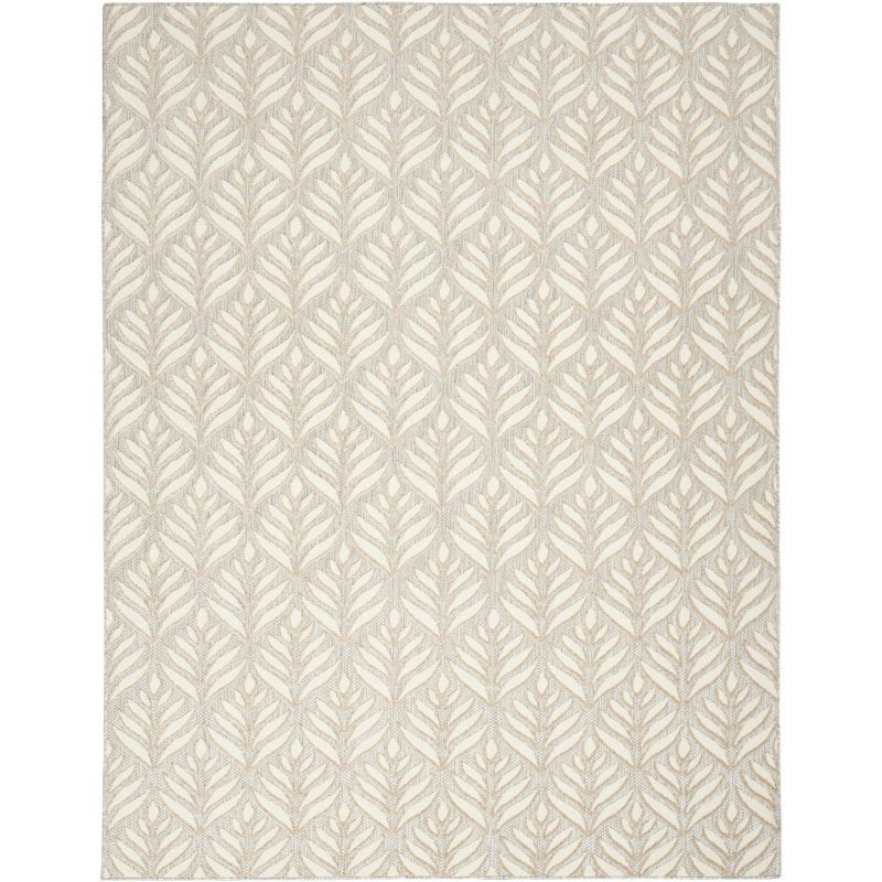 Silver Grey Synthetic 4' x 6' Easy-Care Rectangular Area Rug