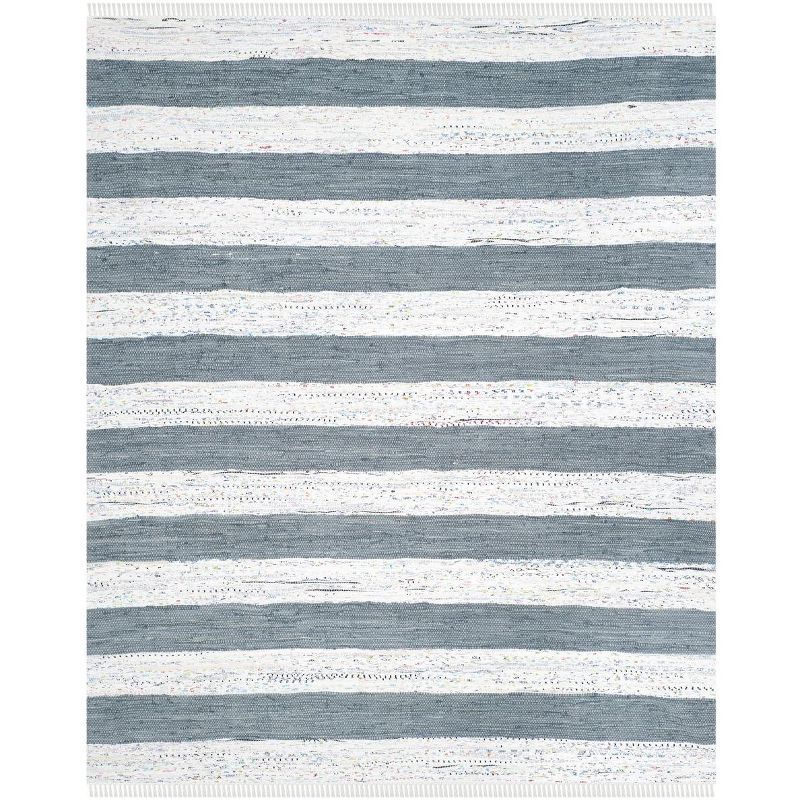 Coastal Charm Off-White Cotton 10' x 14' Hand Woven Area Rug