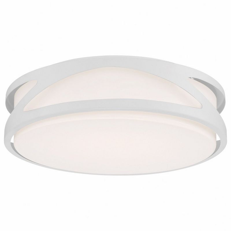 Lucia 14" White Acrylic LED Flush Mount Ceiling Light