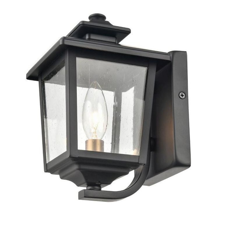 Eldrick Black Metal Outdoor Wall Lantern