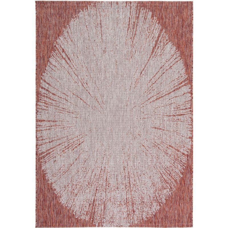 Radiant Red Rectangular Indoor/Outdoor Easy-Care Rug - 4' x 5'7"