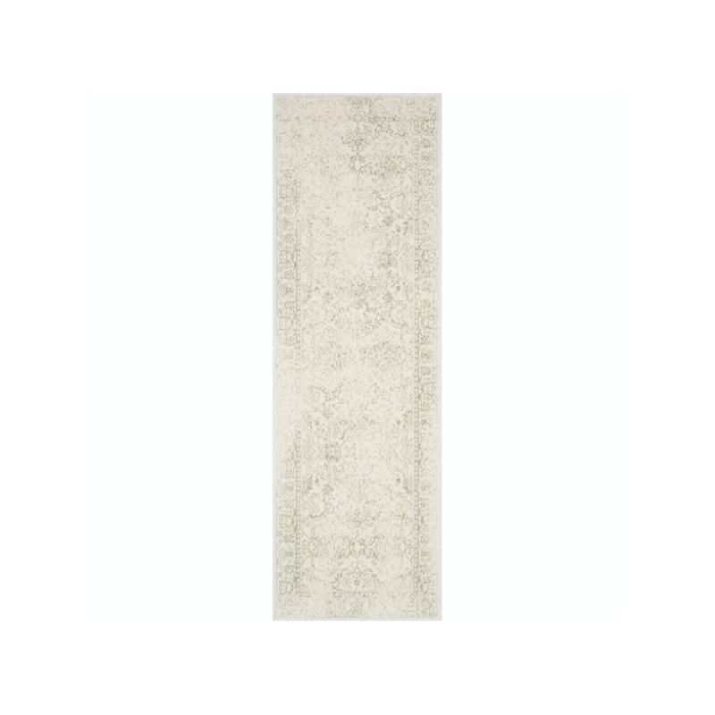 Ivory and Sage Medallion Synthetic 8' Circular Area Rug