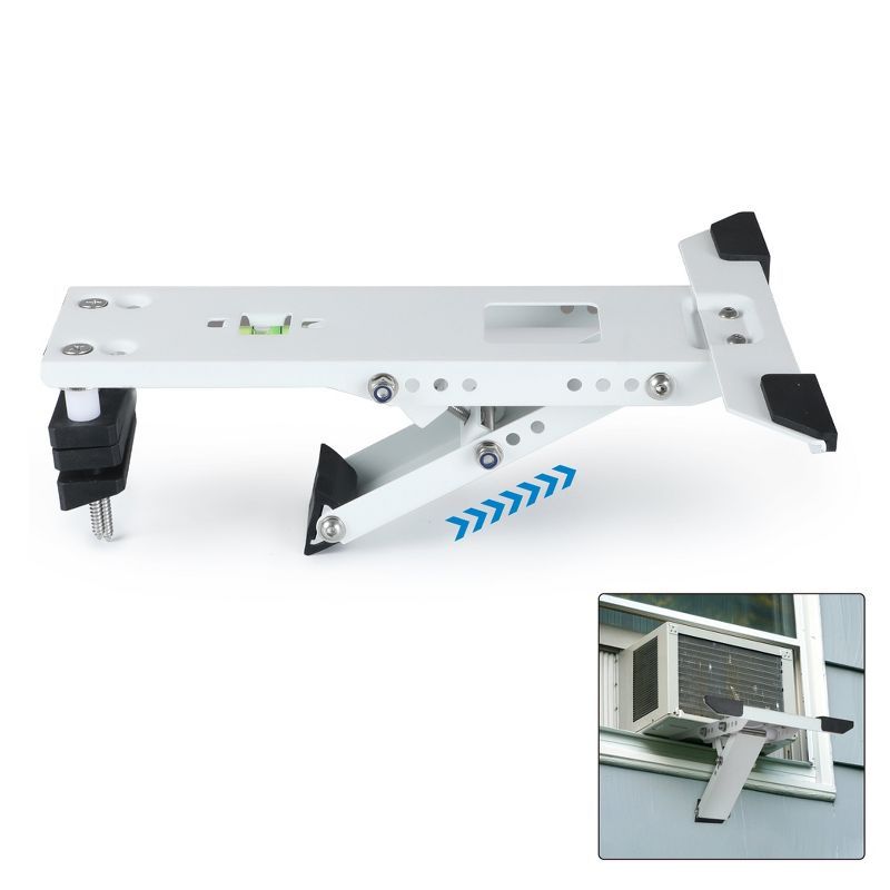 Heavy Duty Adjustable White Steel Air Conditioner Mounting Bracket