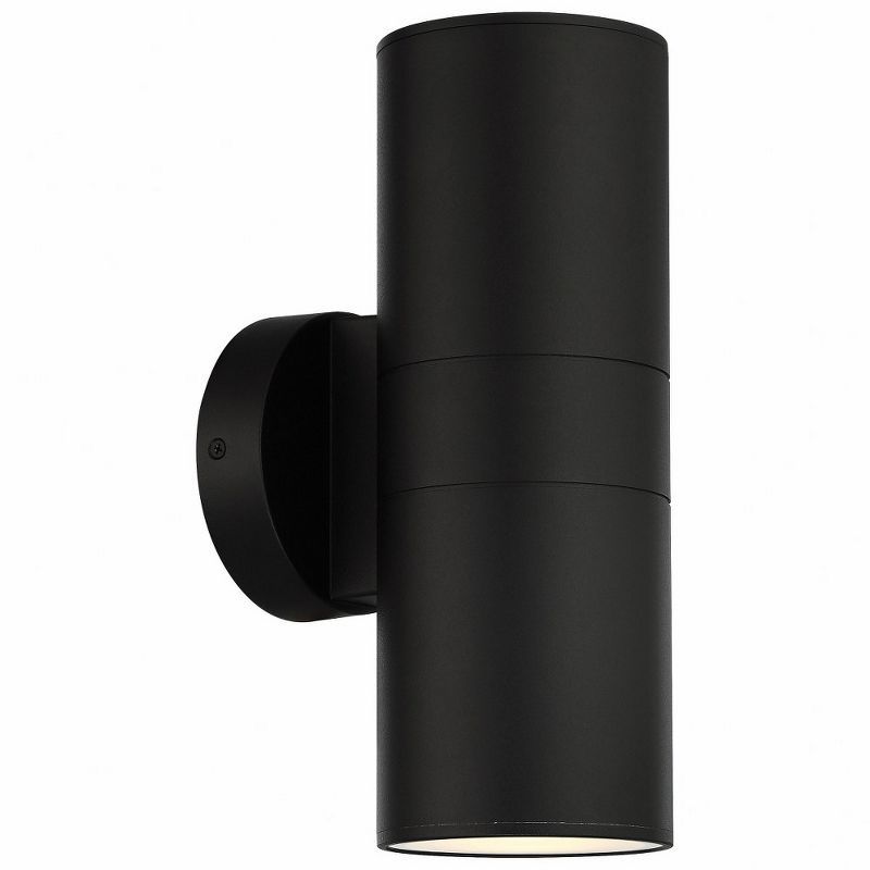 Matira Black Steel Cylinder Outdoor Wall Sconce