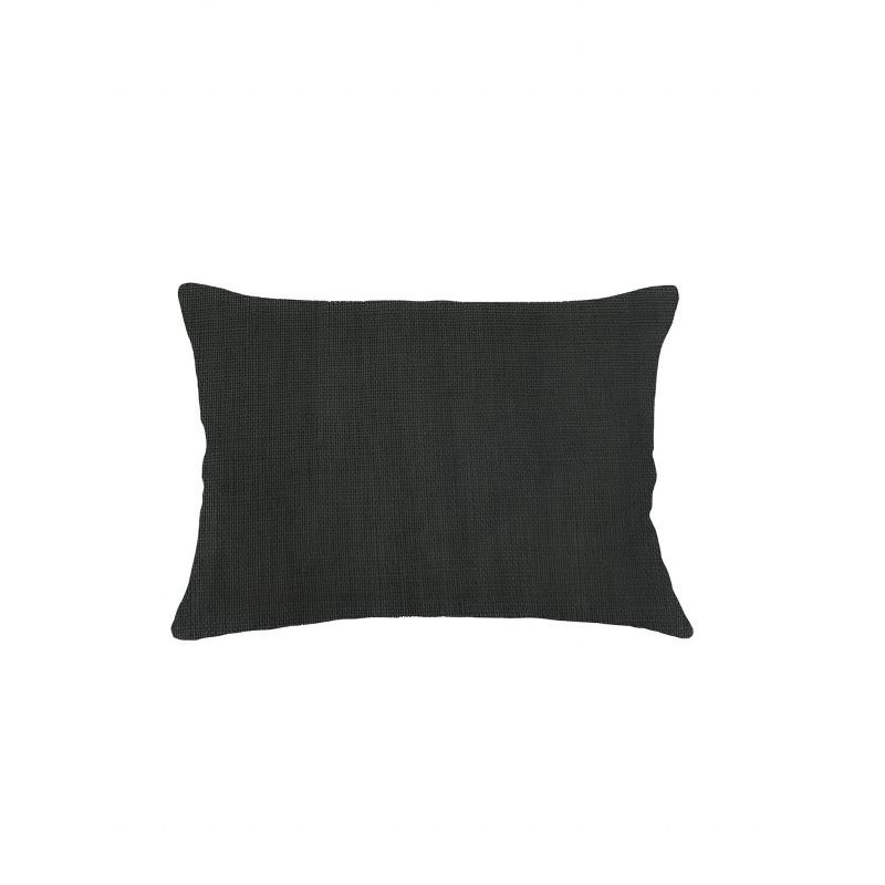 So Soft Black Linen 14x20 Down Alternative Throw Pillow