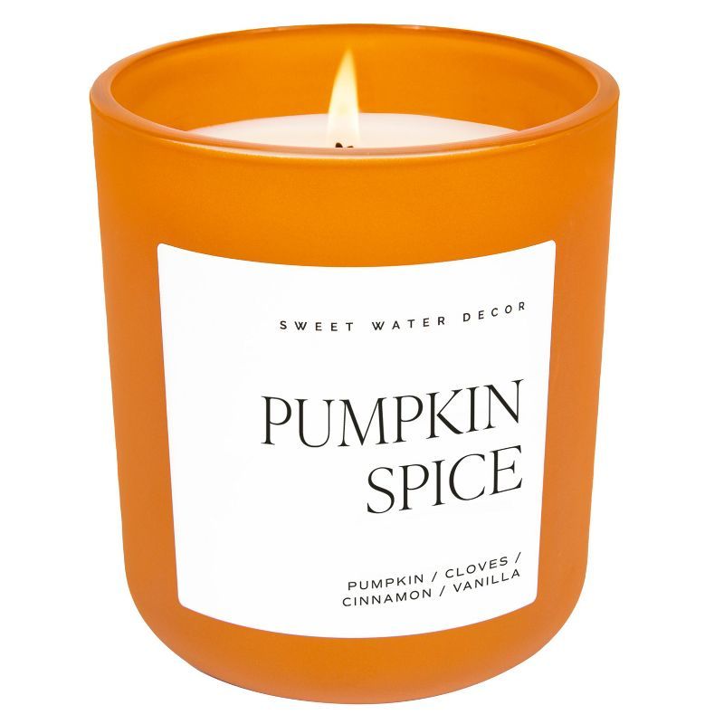 Pumpkin Spice 15oz Orange Matte Soy Jar Candle