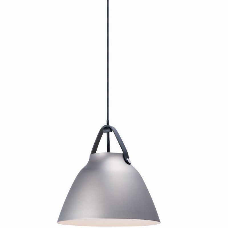 Nordic Black and Brushed Platinum Aluminum Pendant Light