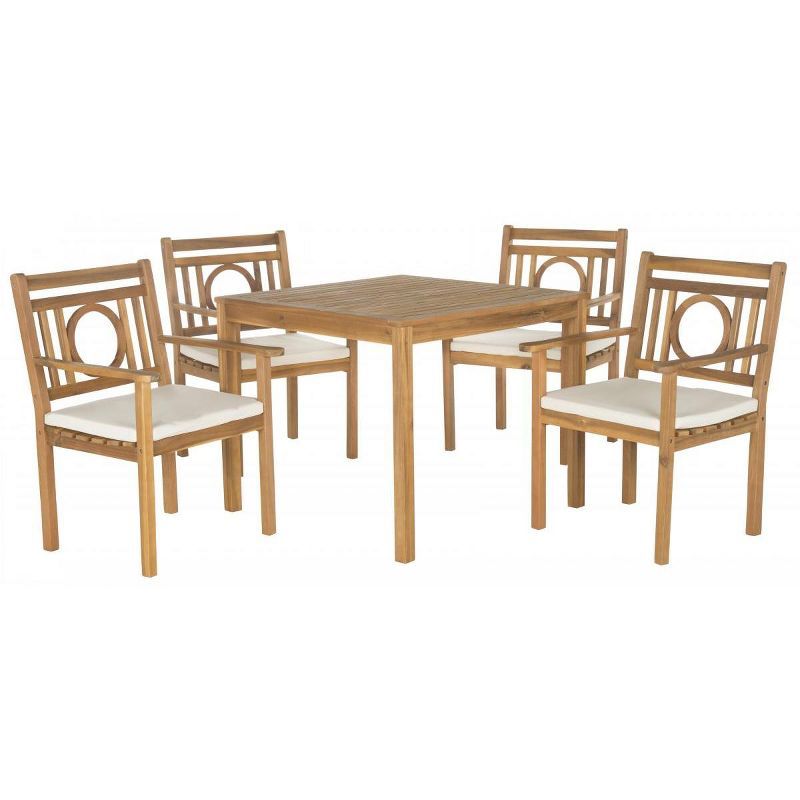 Montclair 4 Person Brown Acacia Casual Square Dining Set