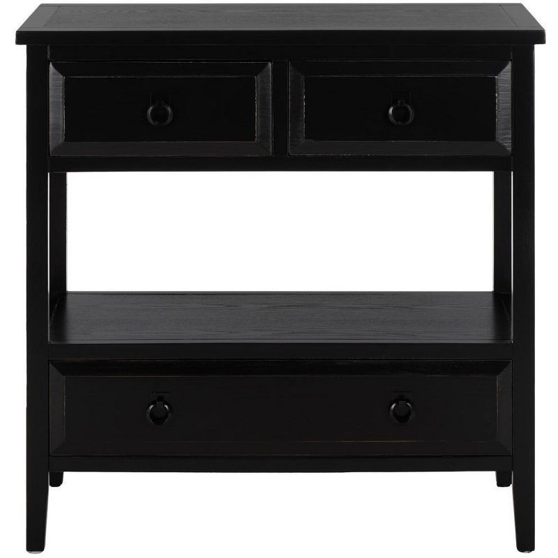 Branson Transitional 3-Drawer Black Sideboard - 32" Wide