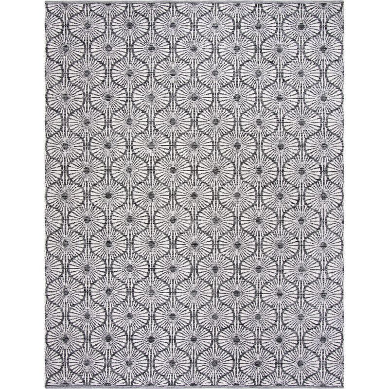 Montauk Off-White and Black Flat Woven 8' x 10' Area Rug