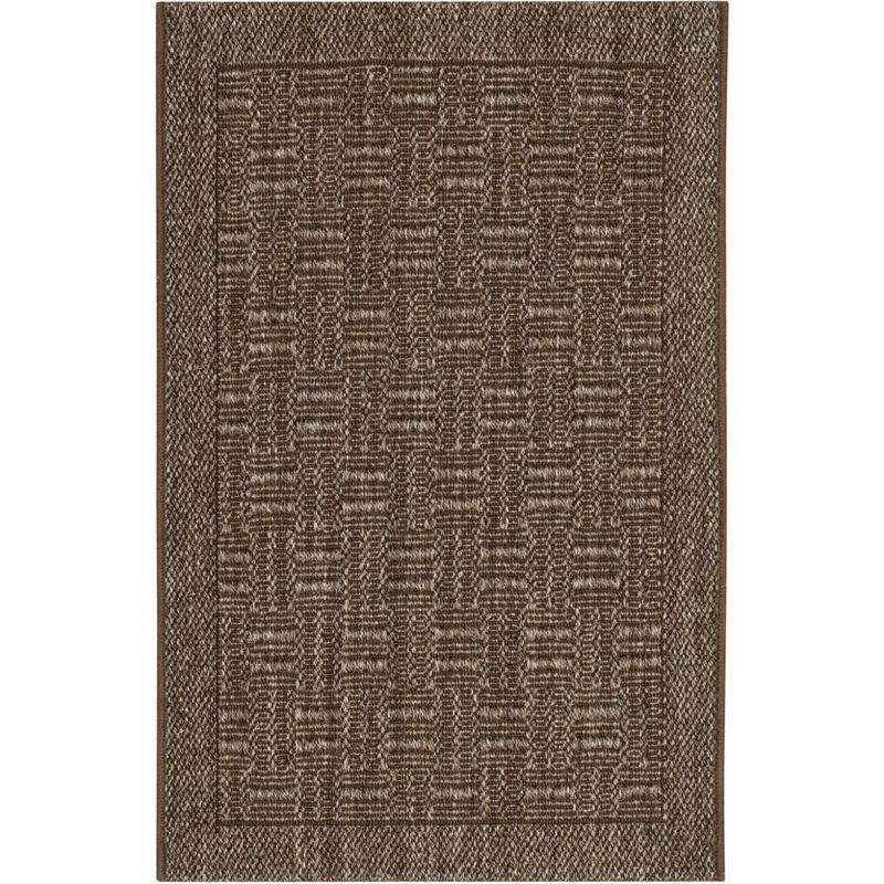 Gray Geometric Handmade Sisal Area Rug, 2' x 3'