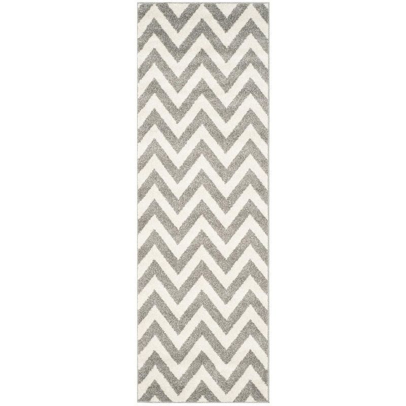 Reversible Dark Grey and Beige Hand-Knotted Wool Blend Area Rug