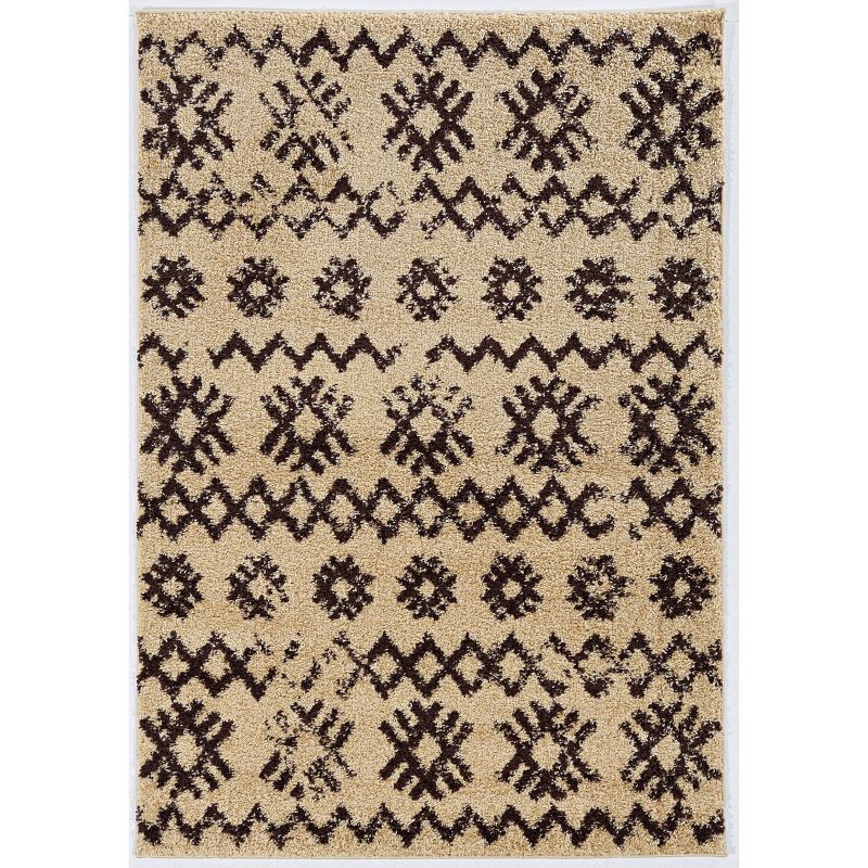 Camel Brown Moroccan-Inspired 5' x 7' Shag Rug