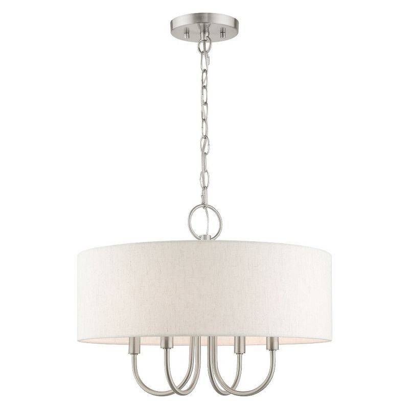 Blossom Brushed Nickel 4-Light Drum Pendant