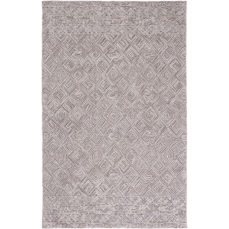 Hand-Tufted Textural Wool Area Rug - 8' x 10' - Brown