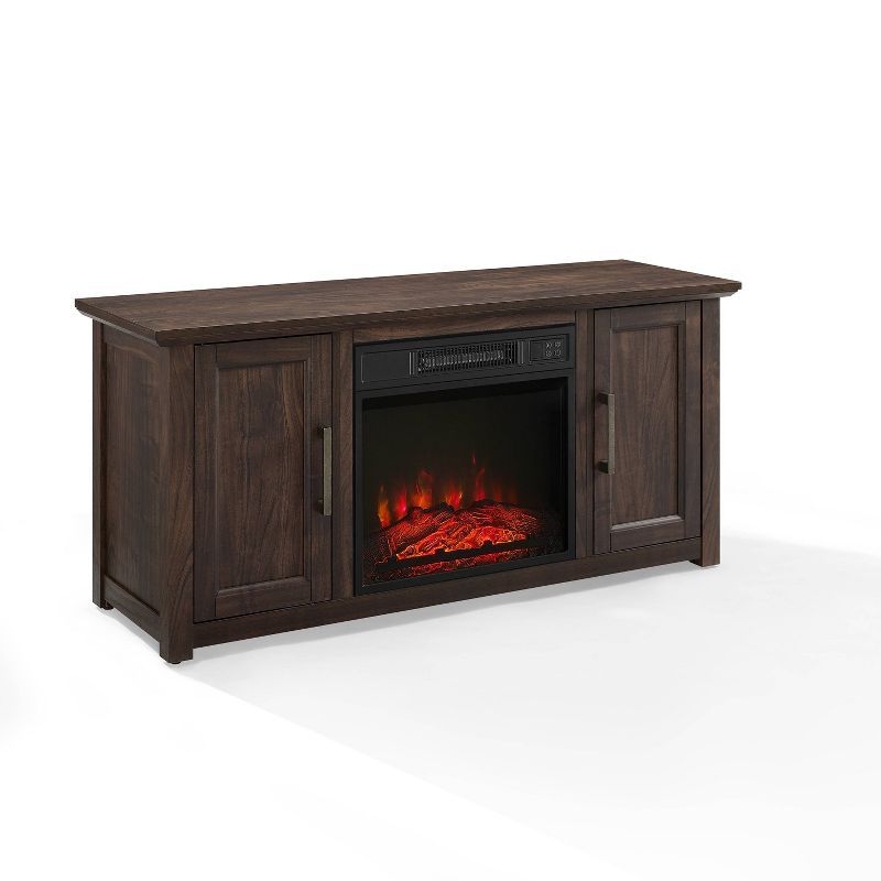 Camden 48" Dark Walnut TV Stand with Electric Fireplace