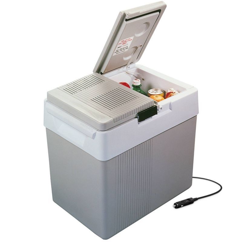 Gray Electric Portable Cooler with Wheels, 31L Capacity