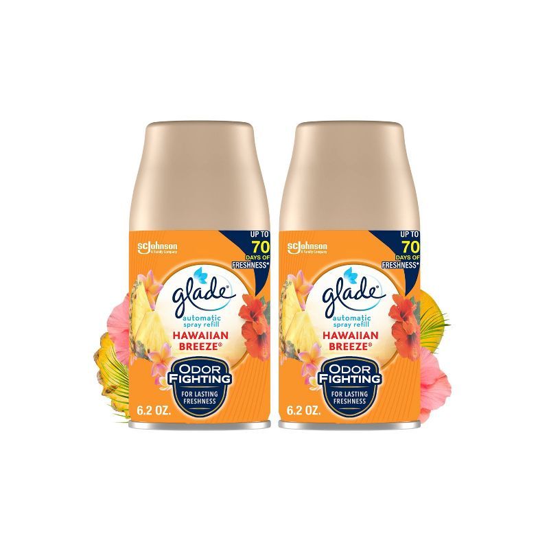 Hawaiian Breeze Infused Essential Oils Air Freshener Refills, 6.2 oz 2pk