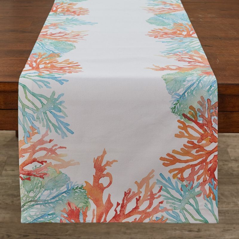 Coral Reef Cotton Coastal Table Runner 14" x 72"