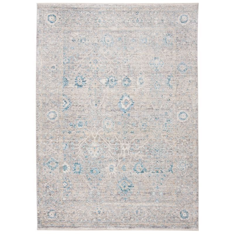 Ethereal Hand-Knotted Gray Wool & Viscose 6'7" Round Rug