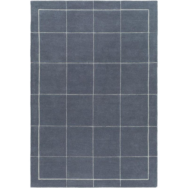 Isai 2'x3' Charcoal Wool Tufted Geometric Area Rug