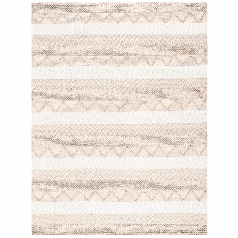 Ivory Elegance 9' x 12' Hand-Tufted Wool & Viscose Area Rug