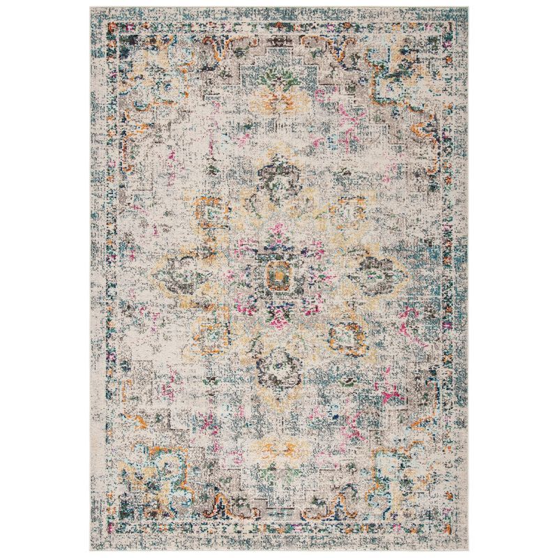 Elegant Metro-Mod Grey/Gold Synthetic 4' x 6' Area Rug