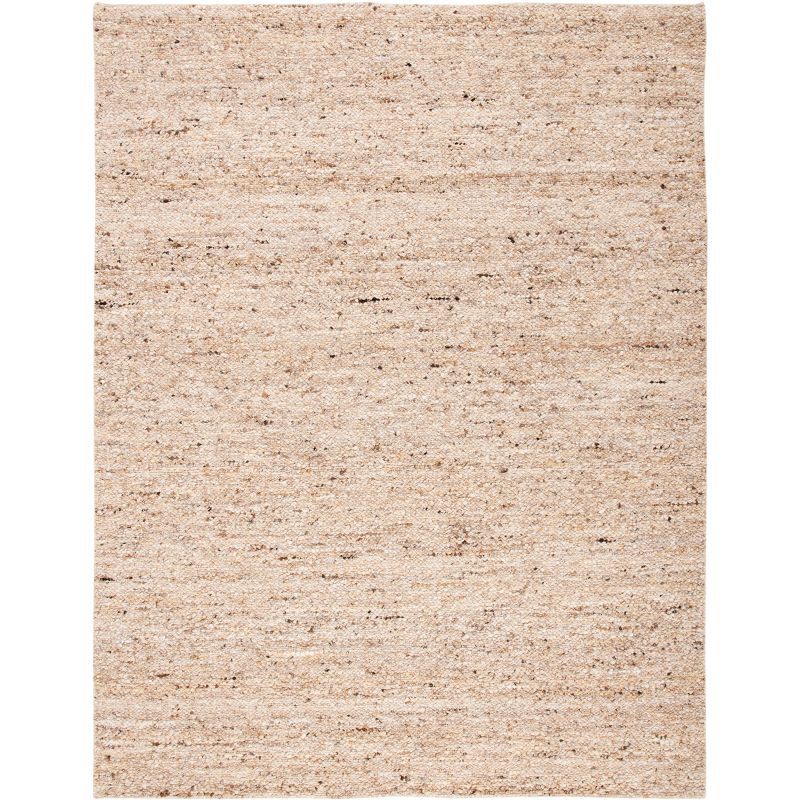 Beige Wool Flat Woven 8' x 10' Area Rug