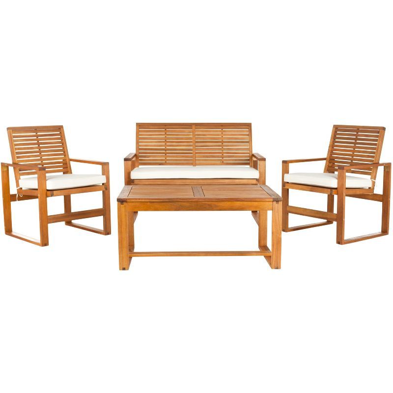 Ozark Natural Acacia 4-Piece Outdoor Patio Set