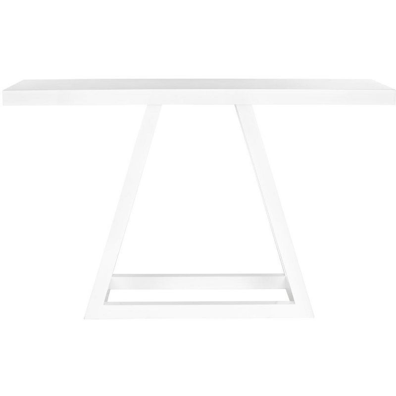 Sutton Transitional White Lacquer Rectangular Console Table