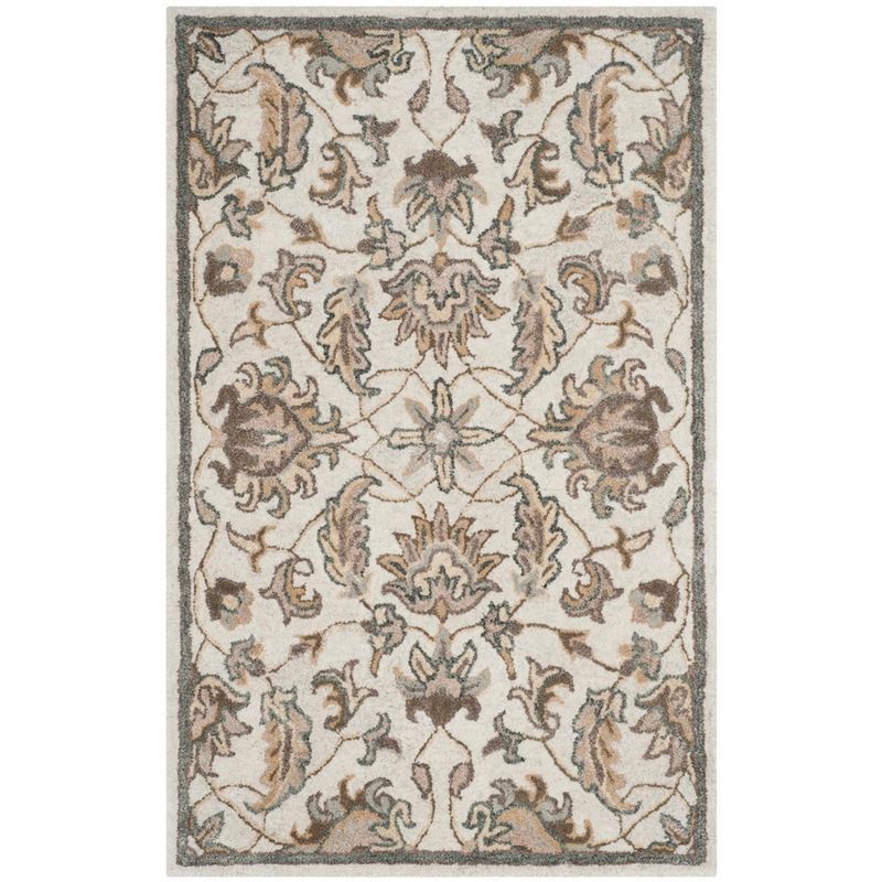 Elysian Off-White Hand-Tufted Wool & Viscose 2'6" x 4' Area Rug