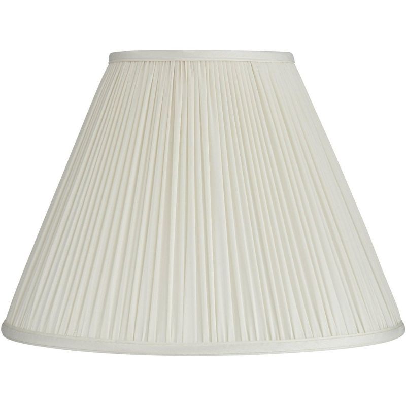 Elegant Beige Silk Pleated Empire Lamp Shade 16"x12"