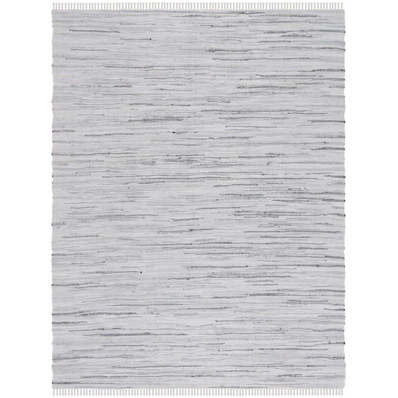 Handwoven Charismatic Gray Cotton 8' x 10' Area Rug