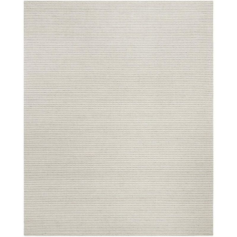 Ivory and Silver 8' x 10' Hand-Tufted Wool Area Rug