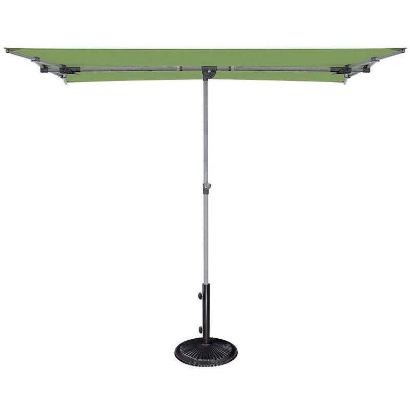 Capri Lime and Platinum Aluminum Frame Rectangle Balcony Umbrella
