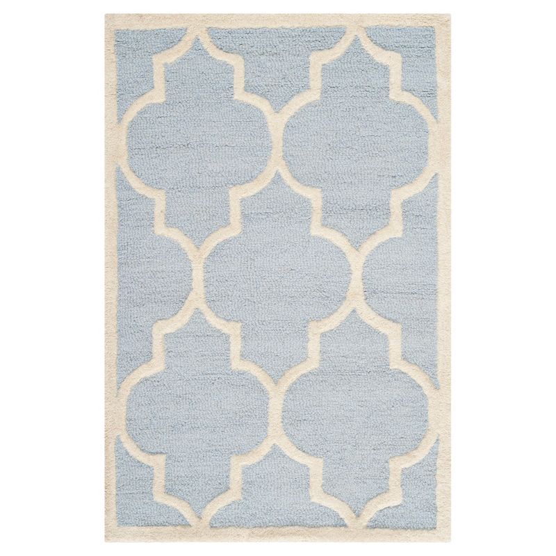 Hand-tufted Cambridge Light Blue Wool Accent Rug, 2' x 3'