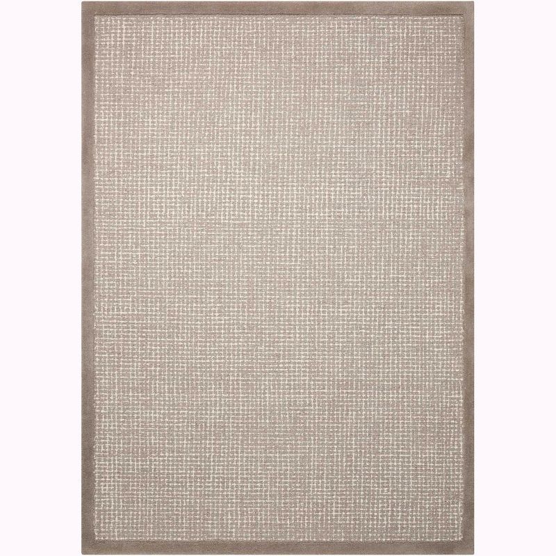 Luxurious Grey/Ivory Hand-Tufted Wool Area Rug 8' x 10'