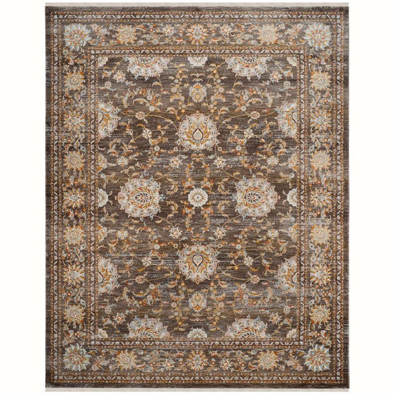 Rayce 8' x 10' Brown Multi Synthetic Floral Area Rug