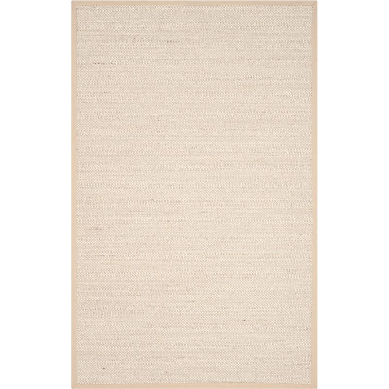 Coastal Charm Hand-Knotted Marble & Linen 59" Area Rug