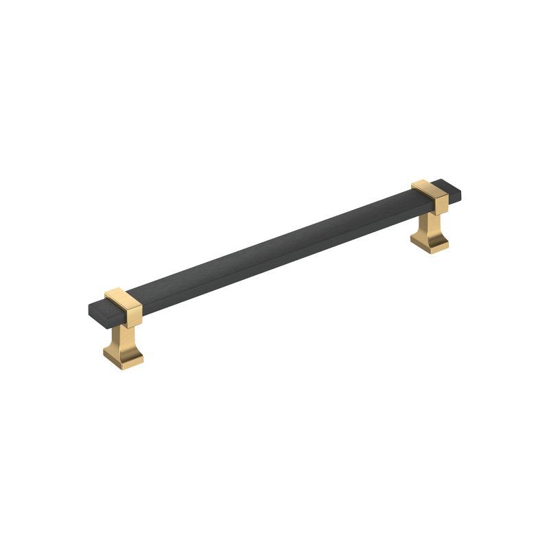 Brushed Matte Black and Champagne Bronze 7-9/16 inch Cabinet Pull