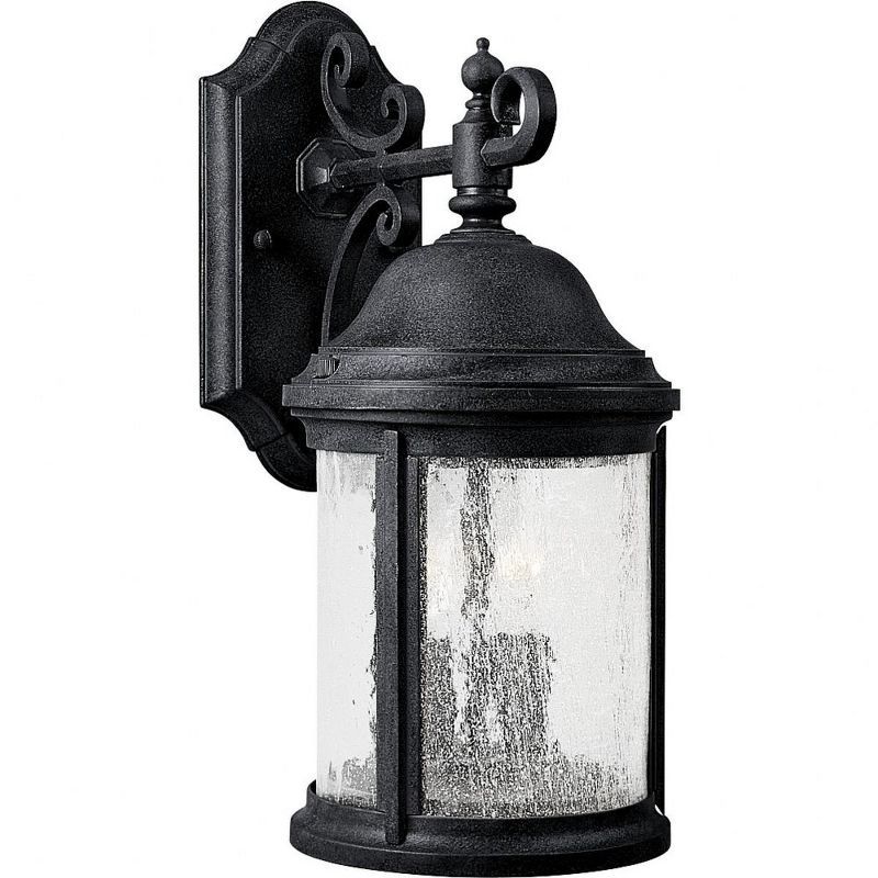 Ashmore Textured Black 2-Light Outdoor Wall Lantern