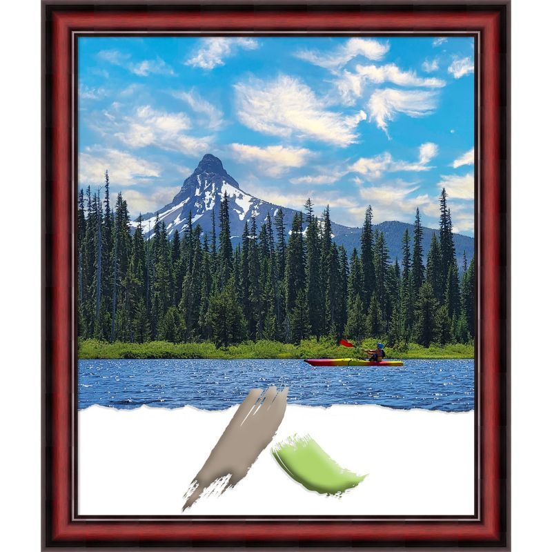 Rubino Cherry Scoop Satin Wood Wall Picture Frame