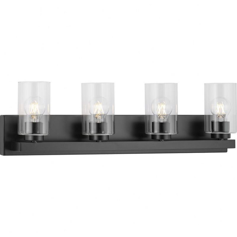 Goodwin Matte Black 4-Light Cylinder Vanity Light