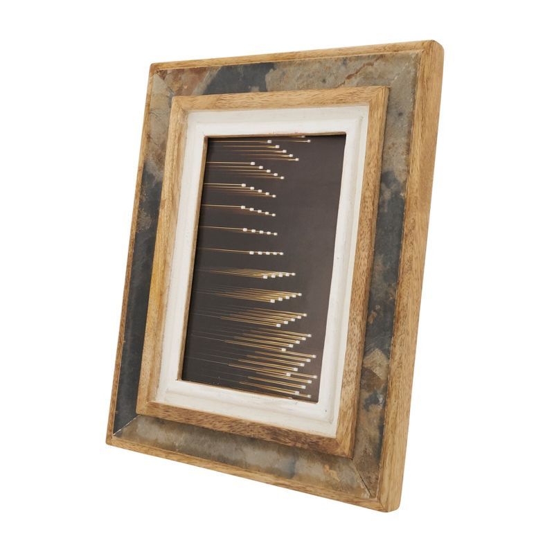 Natural Wood and Slate 8" x 8" Photo Frame