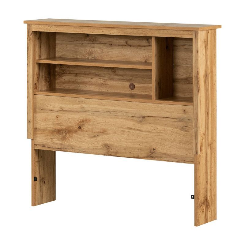 Nordik Oak Twin Wood Headboard with Storage