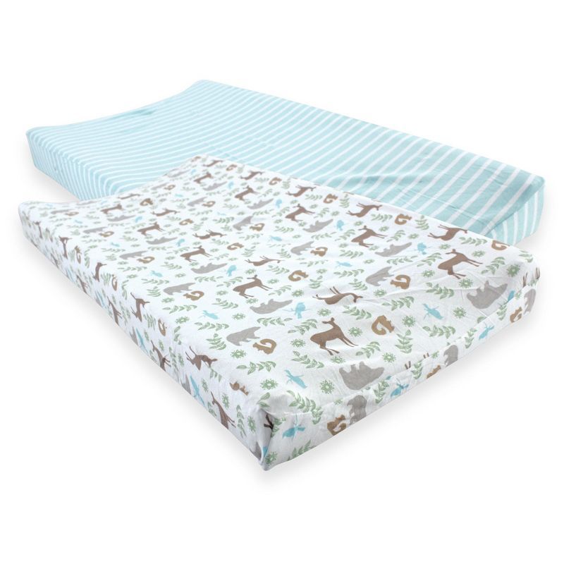 Forest Print Organic Cotton Baby Changing Pad Cover