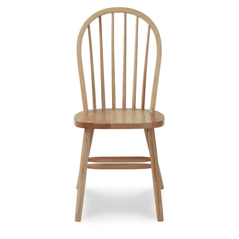 Natural High Back Windsor Wood Side Chair