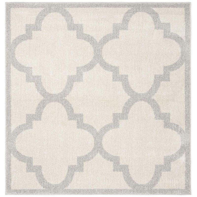 Amherst Beige & Light Grey 5' Square Hand-Knotted Rug