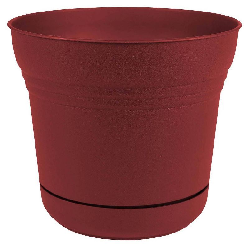 14" Burnt Red Saturn Bell-Shaped Indoor & Outdoor Planter