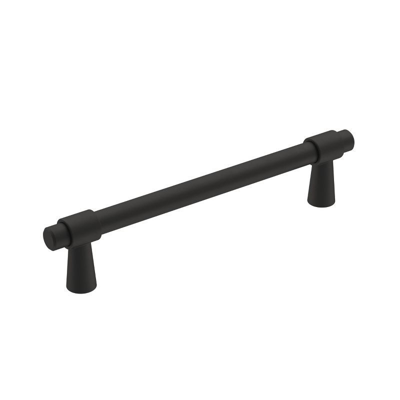 Matte Black Modern 5-1/16" Cabinet Drawer Pull with Mounting Hardware